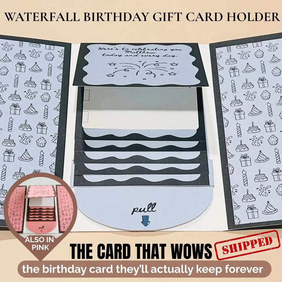 MerryMuse – Handmade Christmas Gift Card Holder Booklet