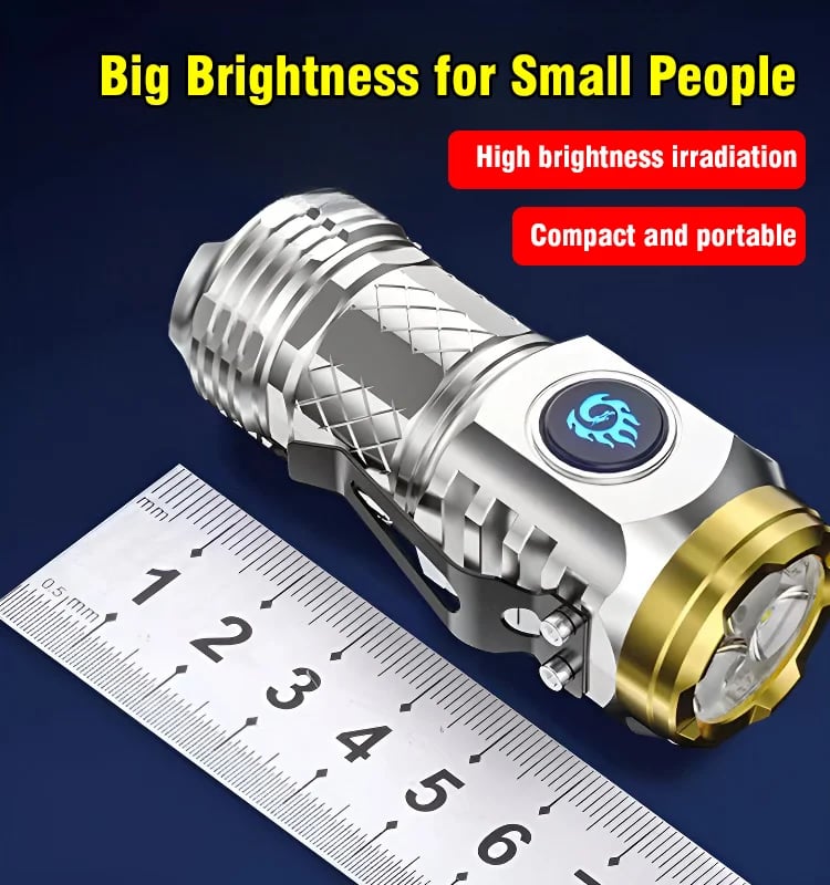 🔥 - Three-eyed Monster Mini Flash Super Power Flashlight