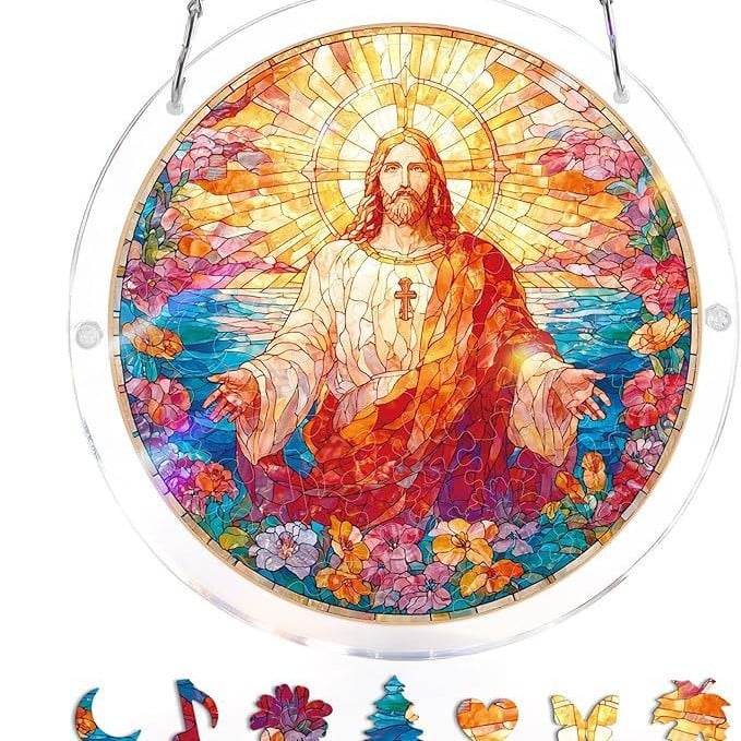 EmeraldFlame – Acrylic 80 Pcs Suncatcher Puzzle