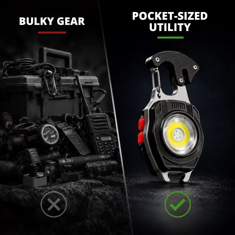 LuminoGear – 8-In-1 Multifunctional Keychain Flashlight