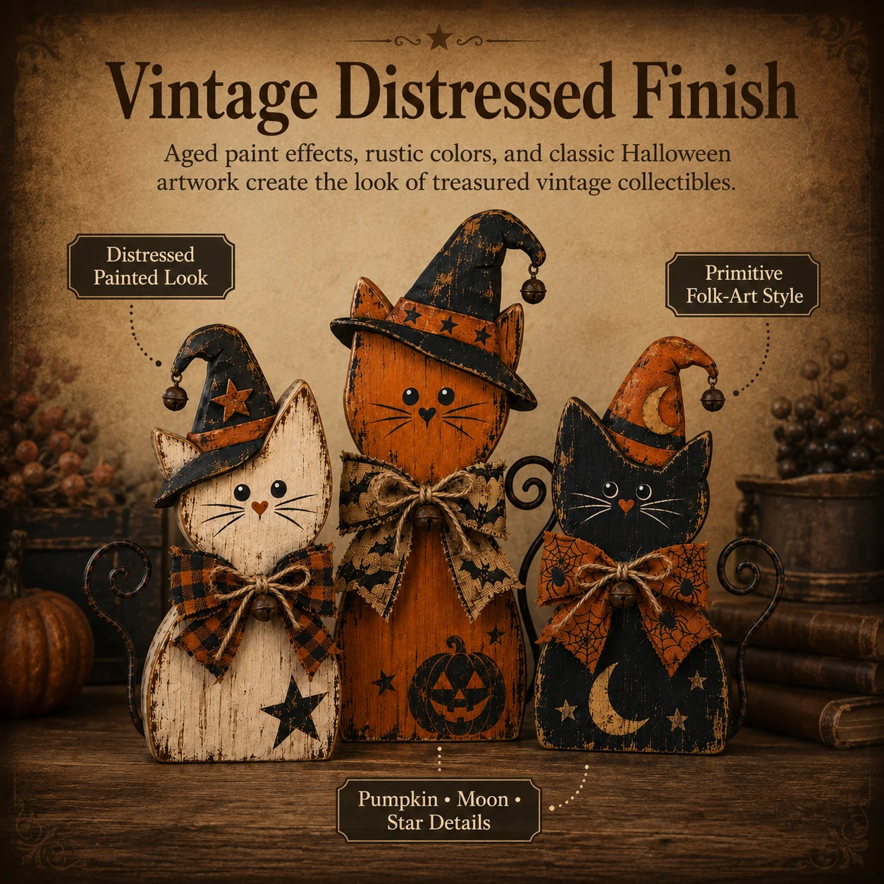 SpookyNest – Retro Halloween Tabletop Decor Collection