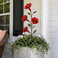 BloomCrest – Vintage Red Flower Hummingbird Feeder