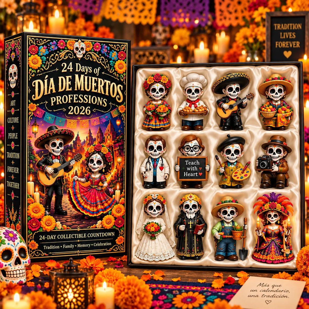 HeritageViva – 24 Unique Calavera Miniatures Countdown
