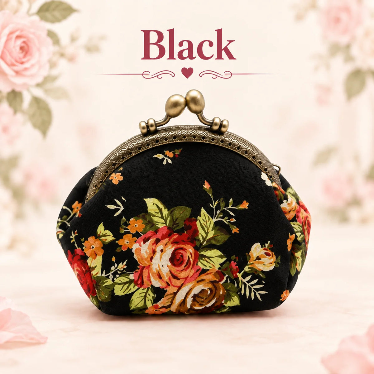 BloomBelle – Vintage Floral Mini Purse