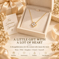 Avelune – 14K Gold-Plated Four-Leaf Zircon Necklace