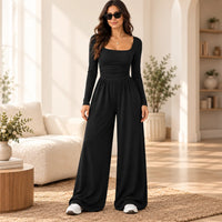 LunaBelle – Women’s Square-Neck Jumpsuit