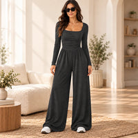 LunaBelle – Women’s Square-Neck Jumpsuit