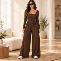 LunaBelle – Women’s Square-Neck Jumpsuit