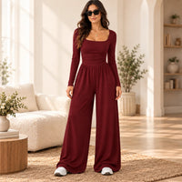 LunaBelle – Women’s Square-Neck Jumpsuit