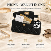 Glamora – Quilted Crossbody Phone Case