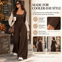 LunaBelle – Women’s Square-Neck Jumpsuit