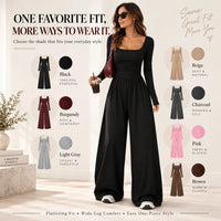 LunaBelle – Women’s Square-Neck Jumpsuit