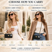 Glamora – Quilted Crossbody Phone Case