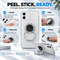 VeloPivot – 360° Rotating Foldable Phone Ring Stand