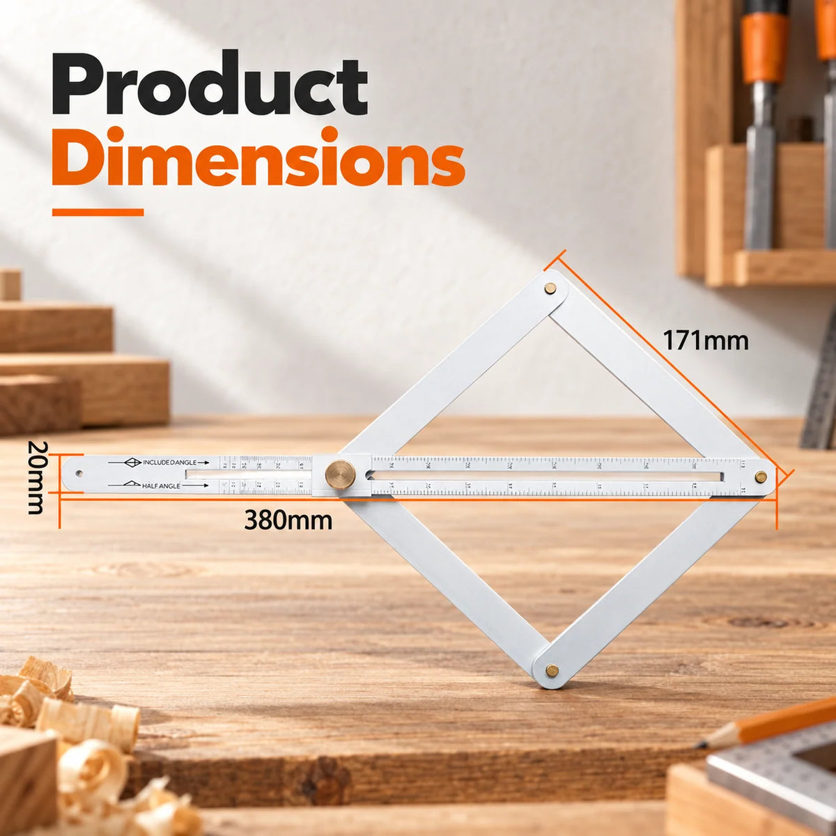 AngleCraft – Adjustable Corner Angle Finder & Miter Tool