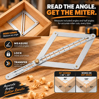 AngleCraft – Adjustable Corner Angle Finder & Miter Tool