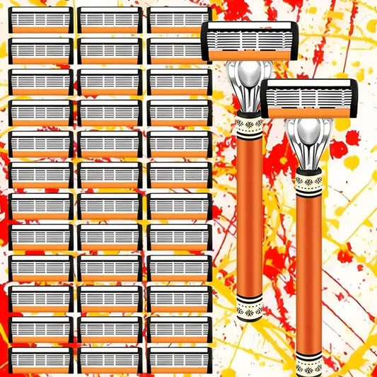 🎉New Year Series Hot Sale 49% Off🔥Gillette Fusion 24/48Pcs Men's Razor Blade Replacement with Handle