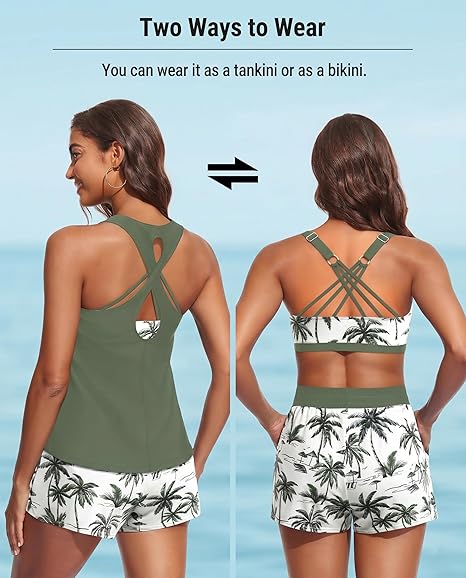AquaFlex – 3-Piece Tummy Control Tankini Set