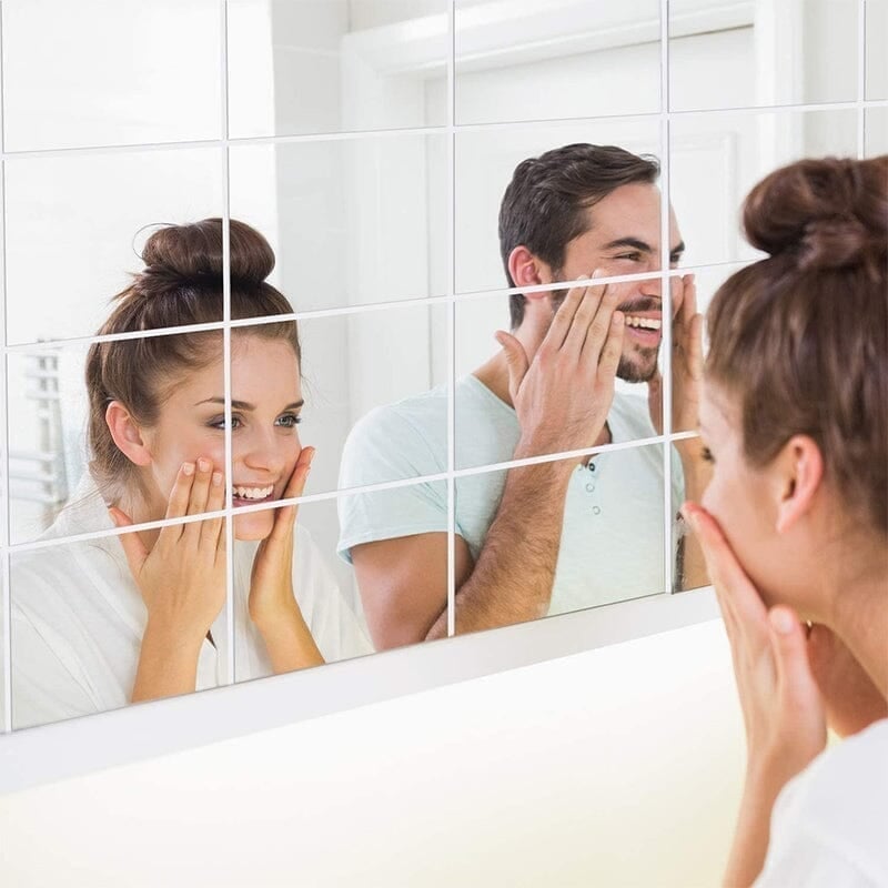 Peel and Stick Mirror Wall Tiles