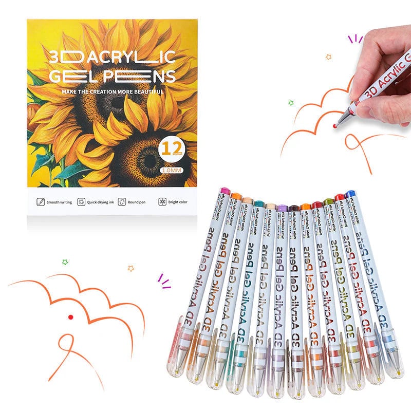 ColorGlow – Professional Acrylic Gel Pen Set