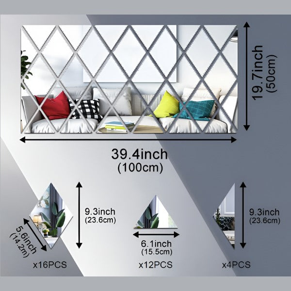 ReflectCraft – Modern Geometric Mirror Wall Art
