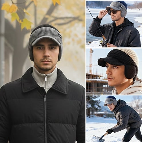 FrostFlex - Stretch Fit Windproof Winter Hat with Visor