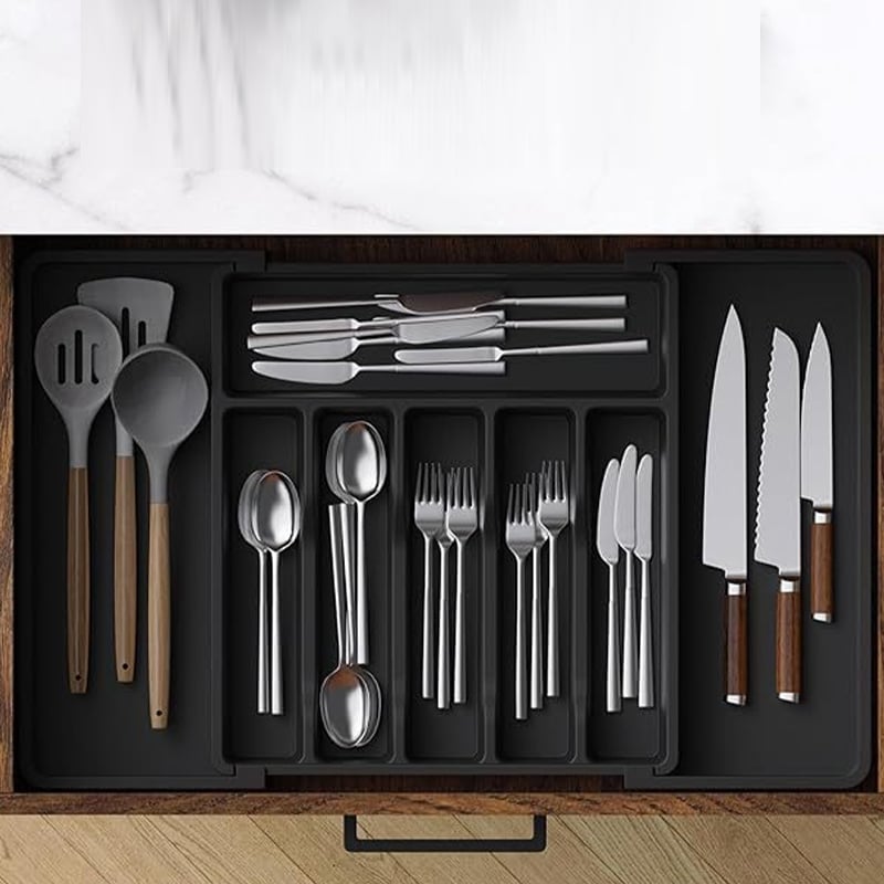Kitchen Expandable Silverware Drawer Organizer
