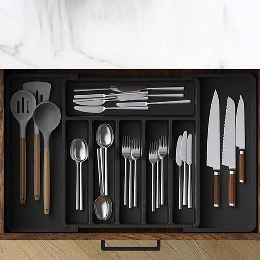 Kitchen Expandable Silverware Drawer Organizer