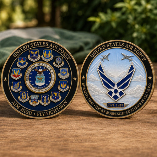 AirCrest – Aim High • Fly-Fight-Win Commemorative Coin