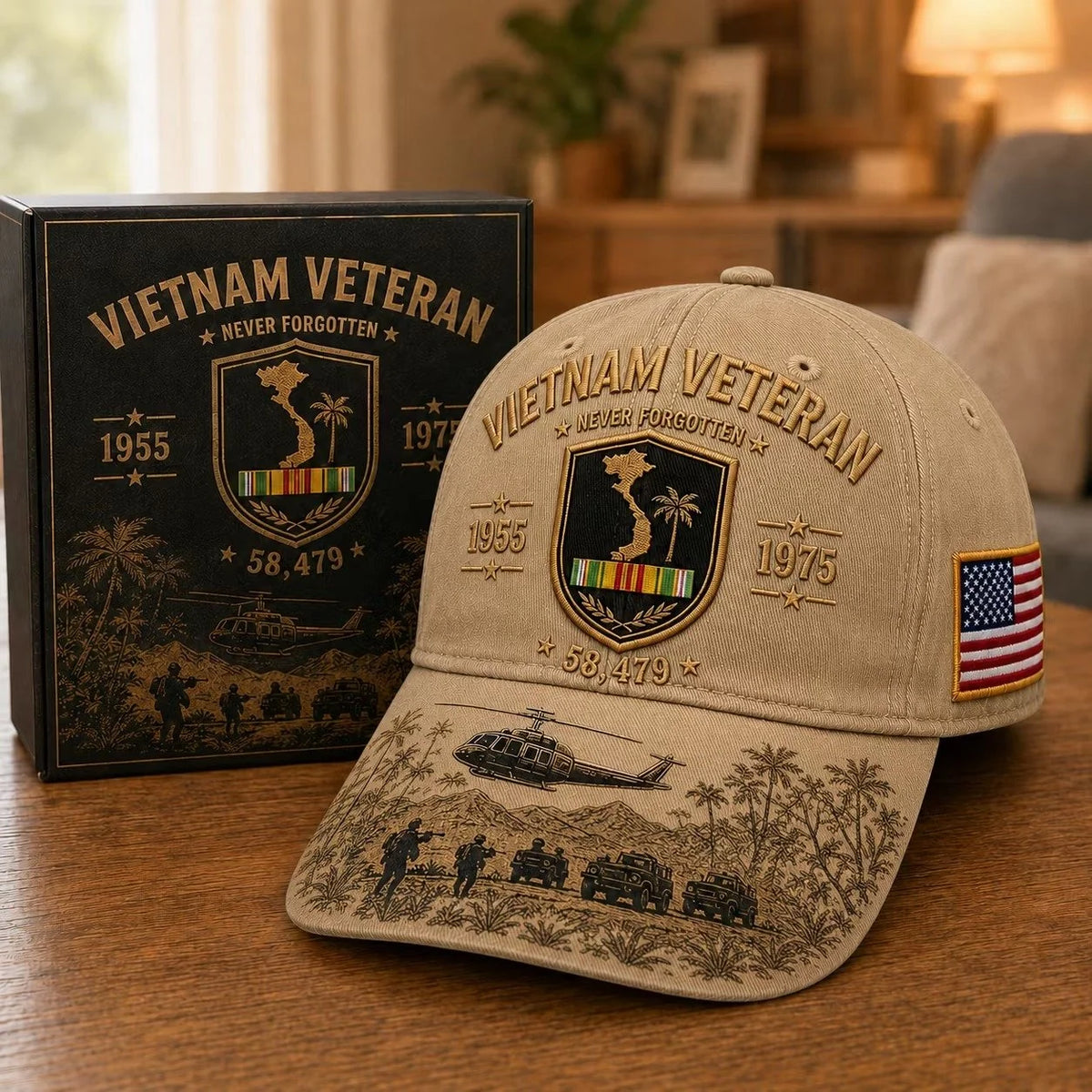 VietnamVeteran – Never Forgotten Commemorative Cap 🇺🇸