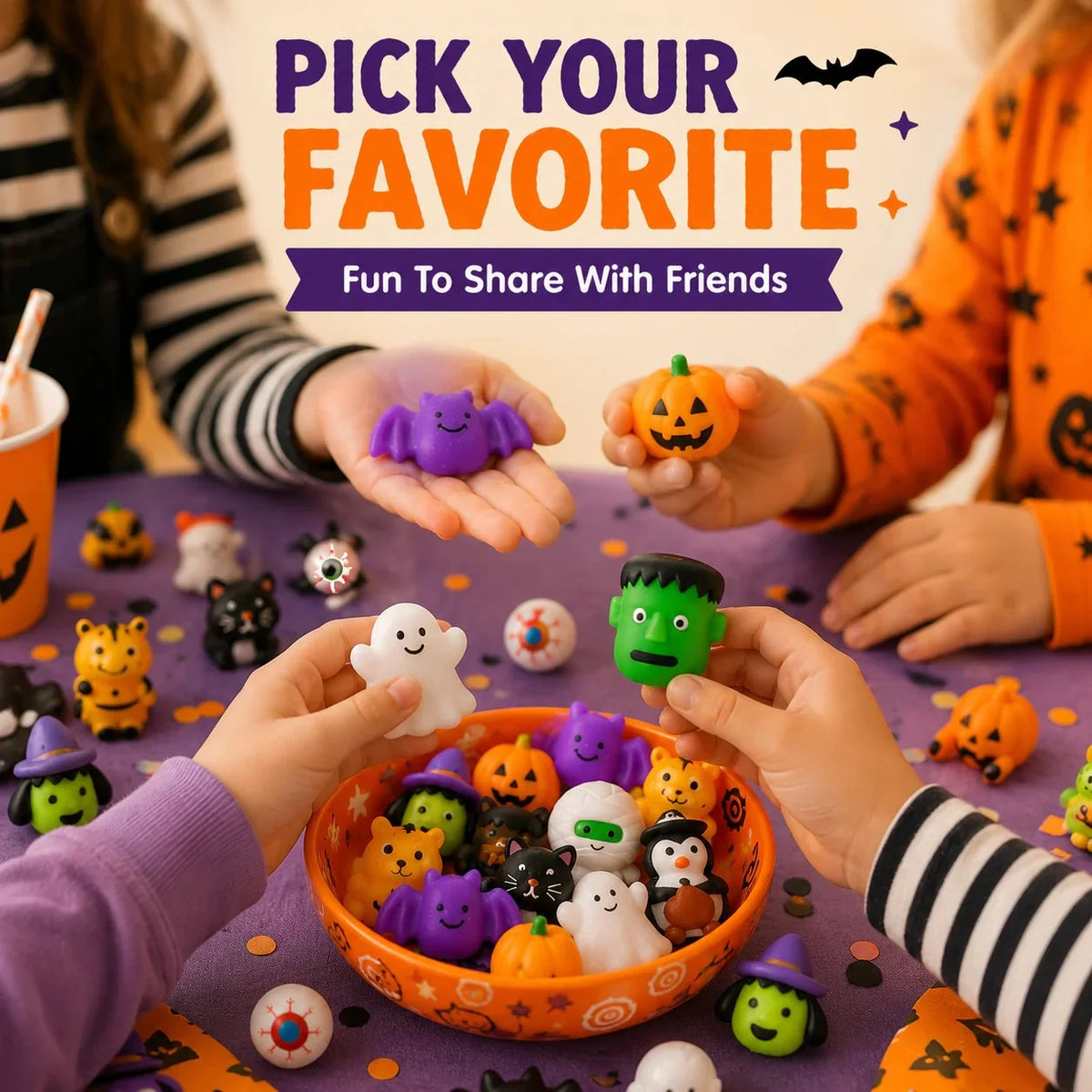 SpookJoy – 30-Piece Halloween Mochi Squishy Toy Set