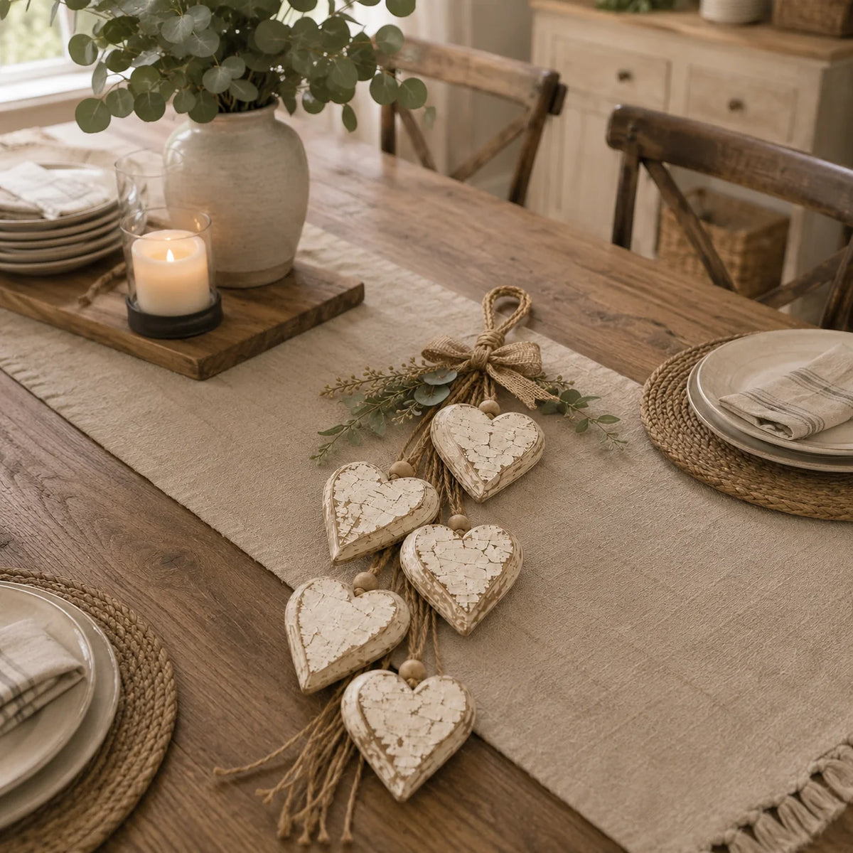HeartHaven – Rustic Hanging Heart Wall Decor