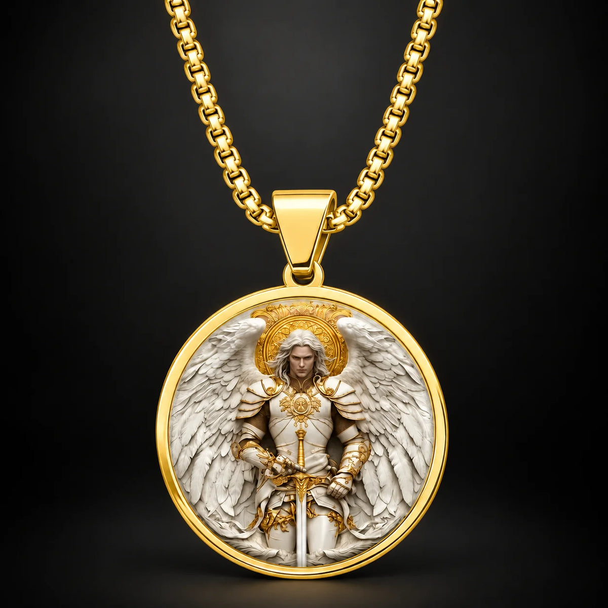 GuardianSoul – Angel Warrior Men’s Necklace