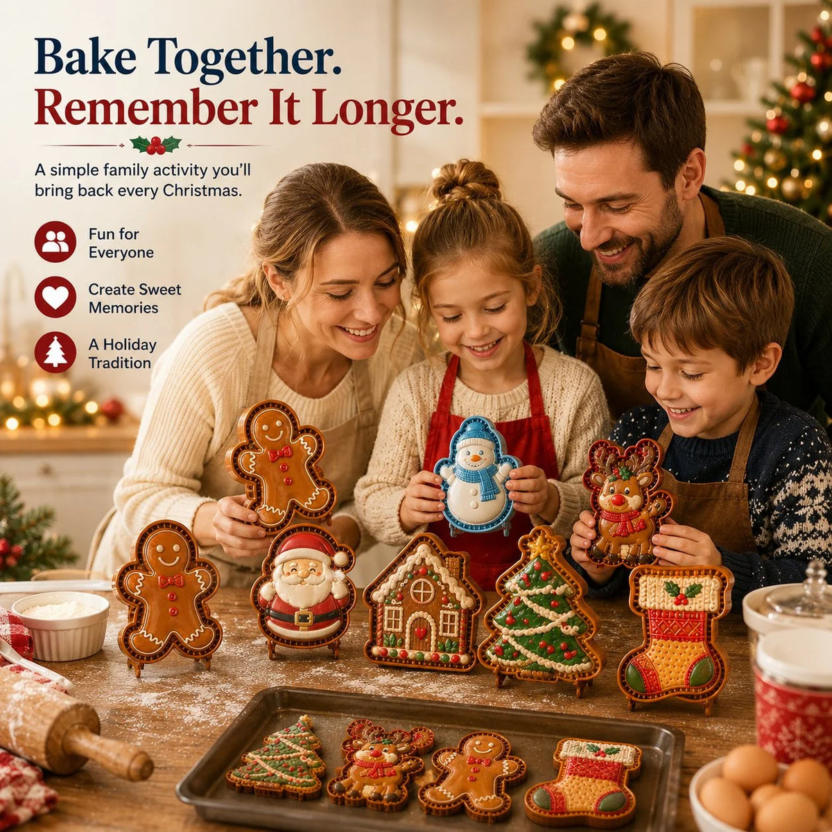 JollyBake – 16-Design Holiday Pie Mold Set