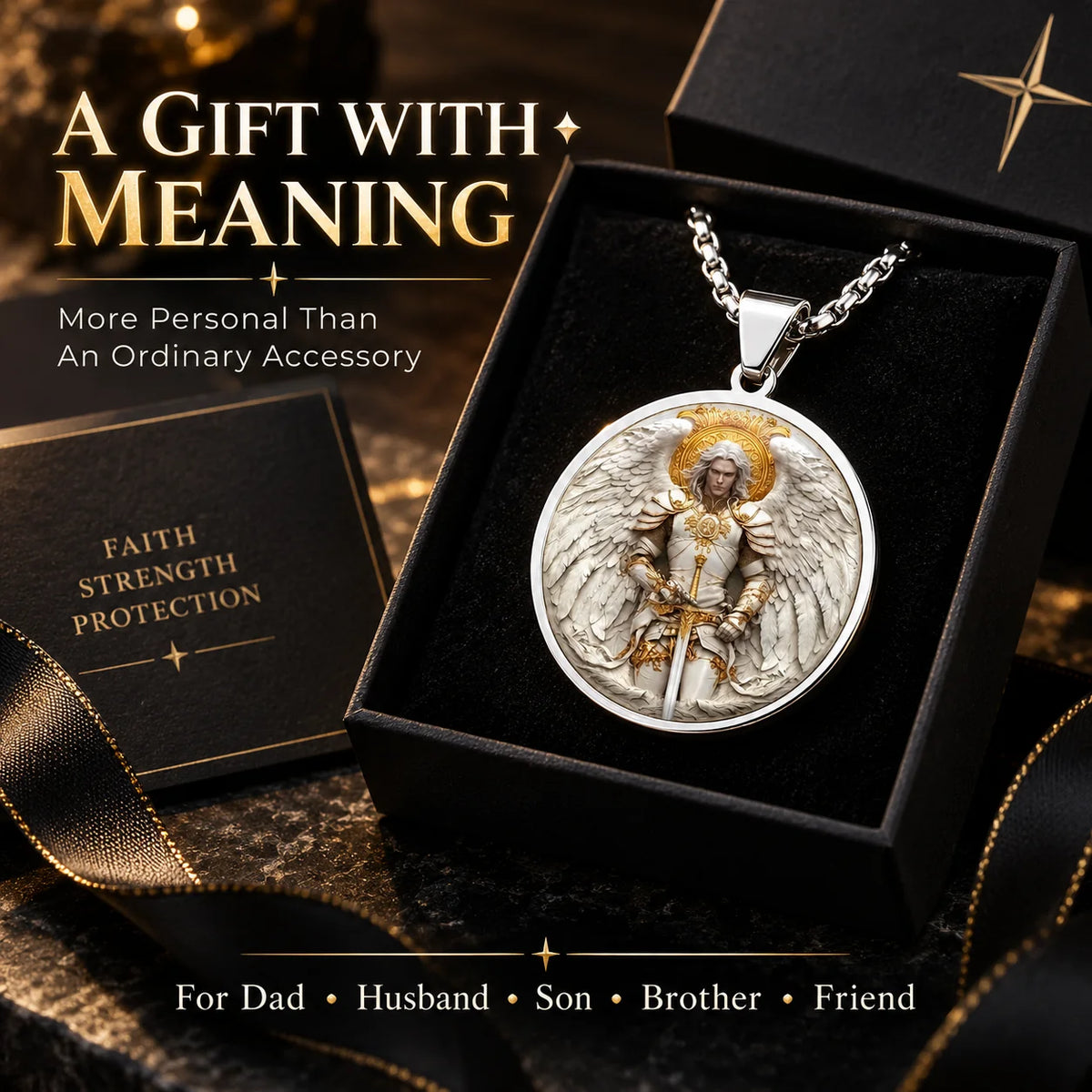 GuardianSoul – Angel Warrior Men’s Necklace