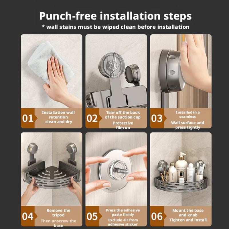 BathHaven – Triangle Suction Organizer