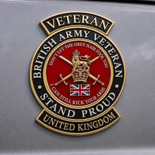 VeteranCrest – British Army “Stand Proud” Tribute Metal Car Emblem