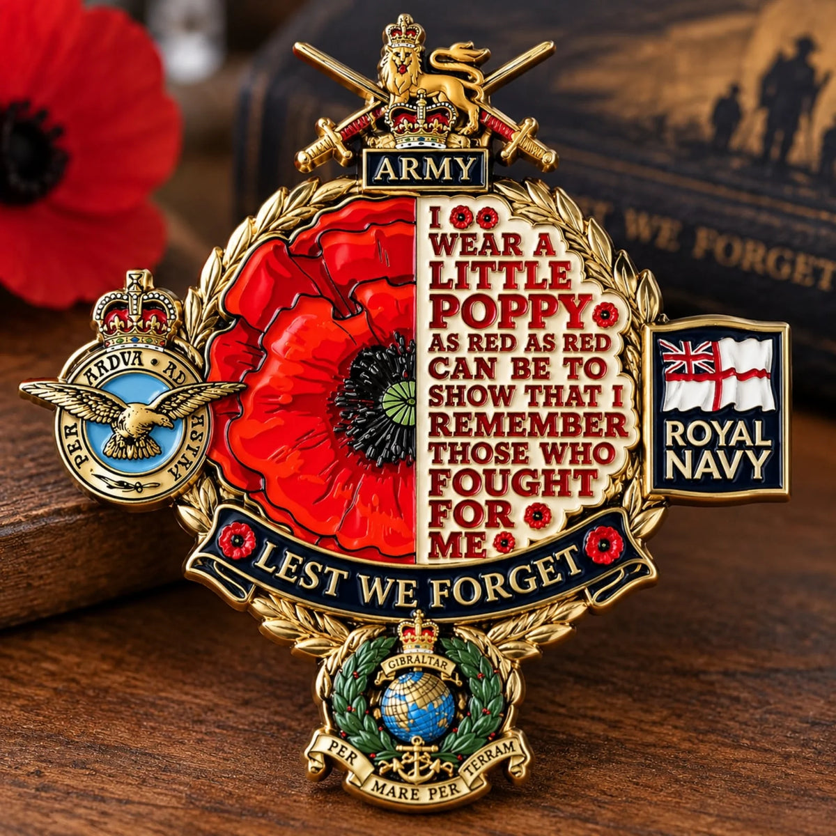 RemembranceCrest – British Armed Forces Tribute Badge