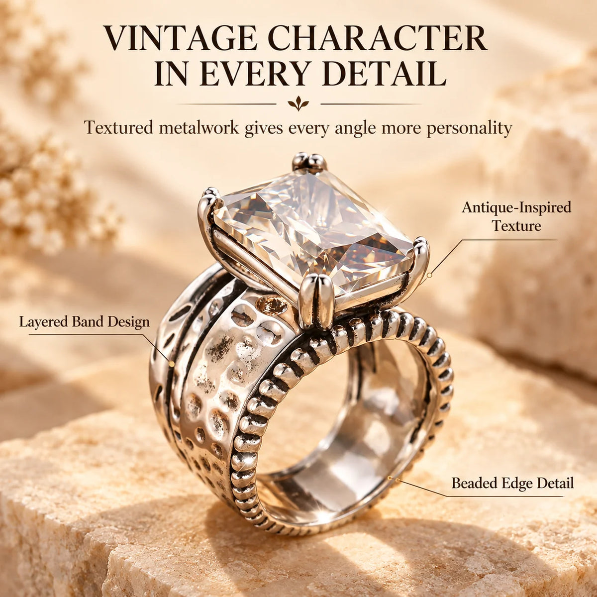 VelvetGleam – Vintage-Inspired Statement Ring