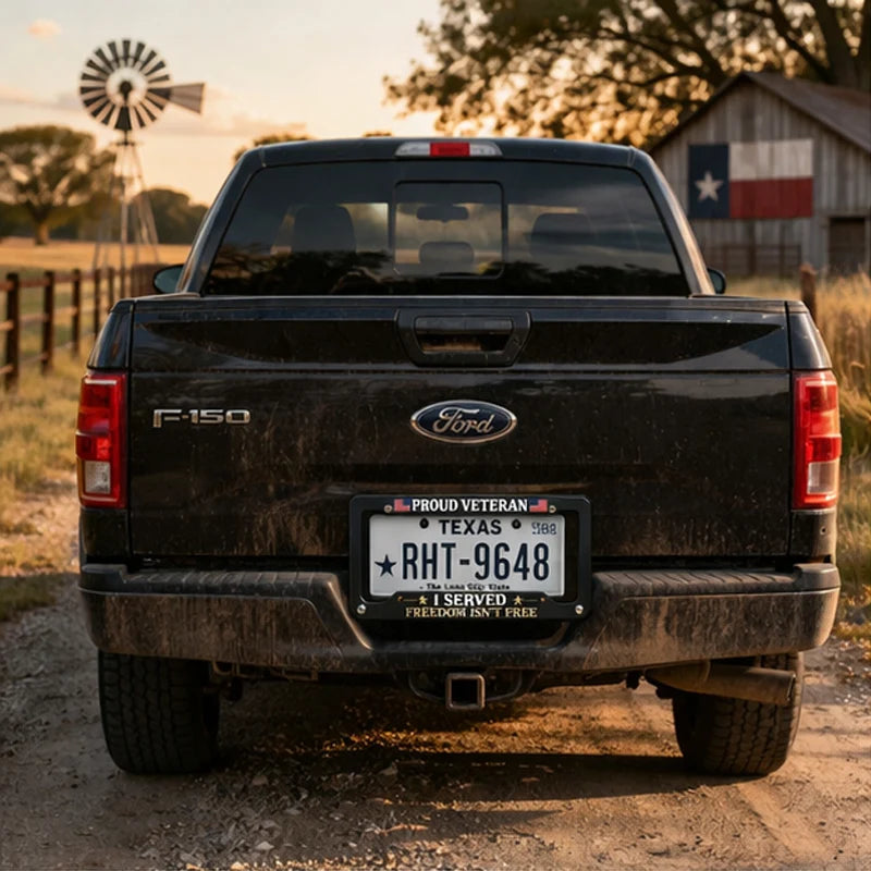 ValorFrame – Veteran Tribute Metal License Plate Frame