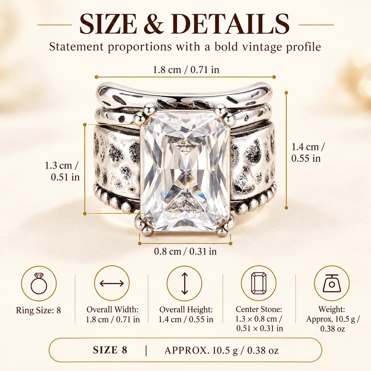 VelvetGleam – Vintage-Inspired Statement Ring