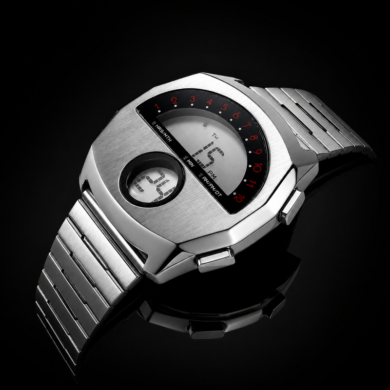 AeroChron – Futuristic Stainless Steel Watch