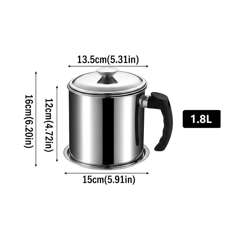PurePour – Stainless Steel Oil Strainer Pot