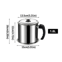 PurePour – Stainless Steel Oil Strainer Pot
