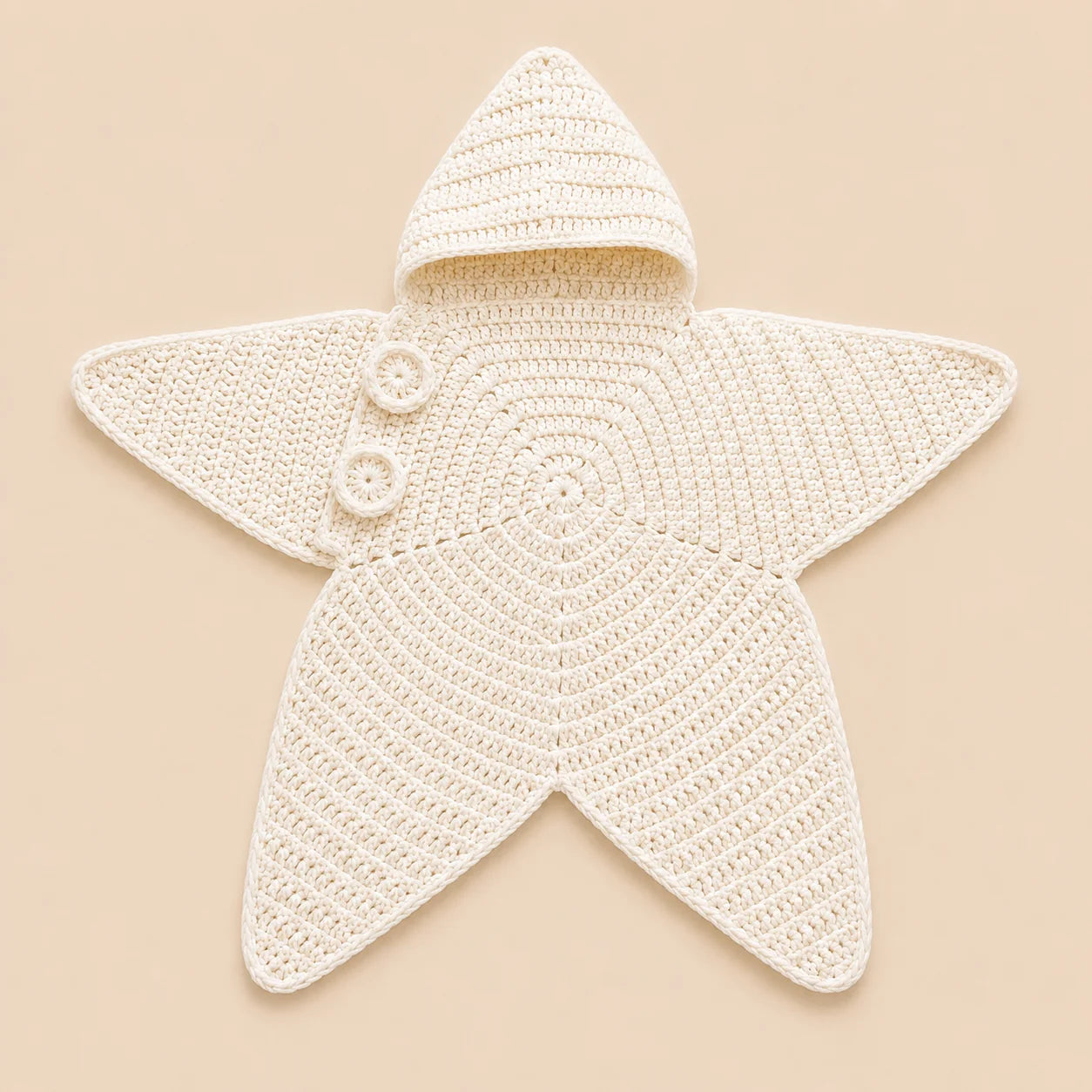 LittleLuna – Hooded Crochet Baby Comfort Blanket