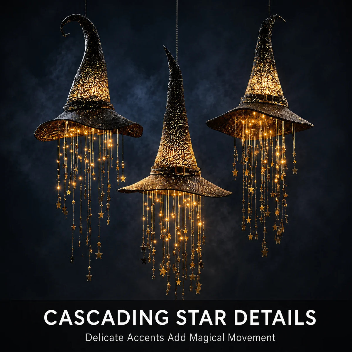 WitchGlow – Lighted Witch Hat Hanging Decor