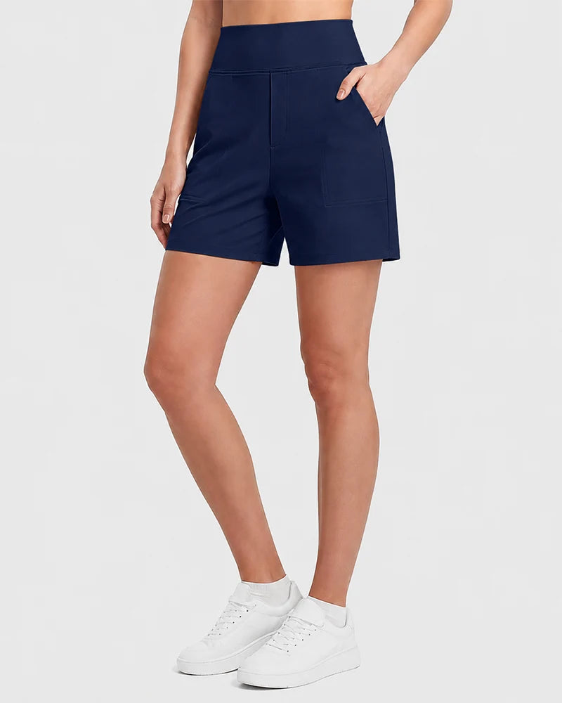 FlexEllea – High-Waisted Athletic Bermuda Shorts