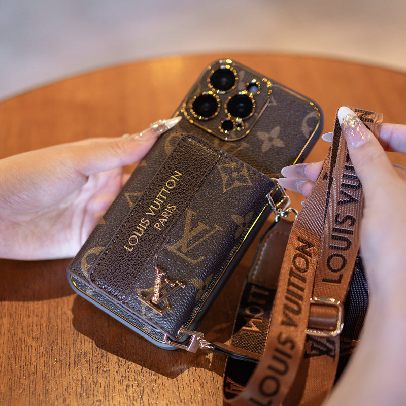 GlamPouch - Designer Monogram Phone Case with Strap