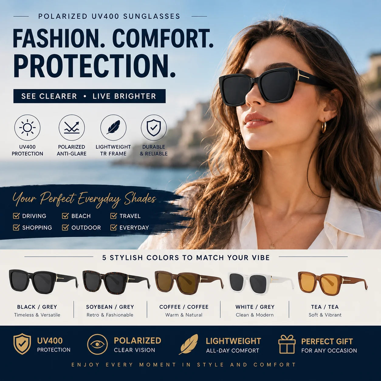SunGuard – Polarized UV400 Fit-Over Sunglasses