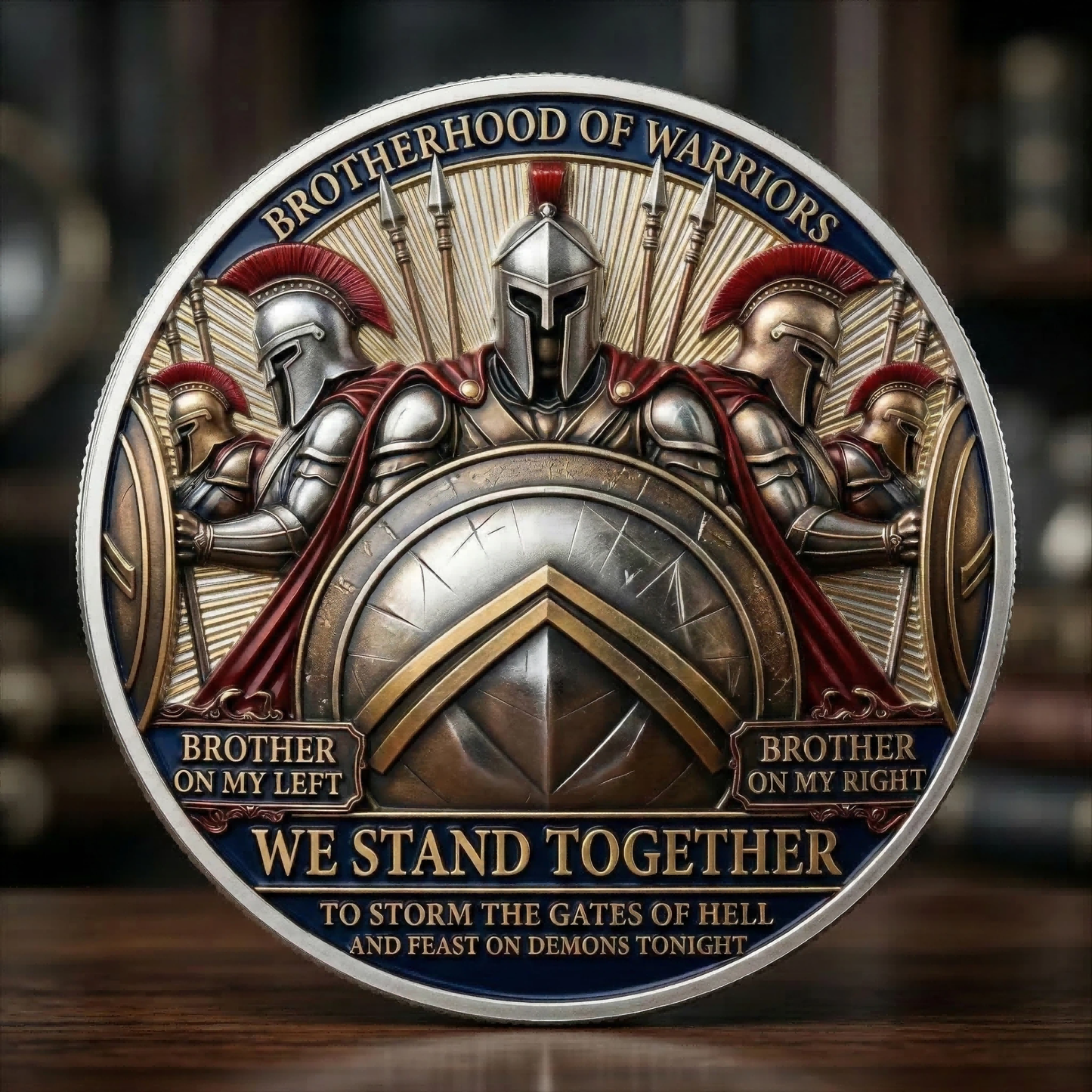 🏆Last Day 60% OFF - Brotherhood Warriors Commemorative Challenge Coin ⚔️🛡️🪙